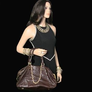 Name Brand Monika Chaing Brown Leather Handbag